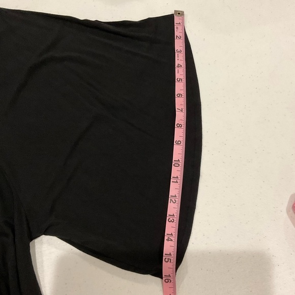 Forever 21 Flowy Blouse Square Sequin Neckline Flutter Sleeves Black Women’s Med - Picture 7 of 11